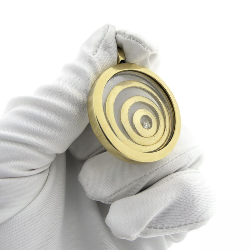 Image 7 of Gold pendant with a spiral and diamond