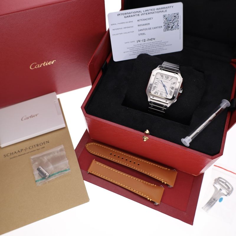 Image 22 of Cartier Santos 'Medium' 4075 WSSA0029; Automatic watch