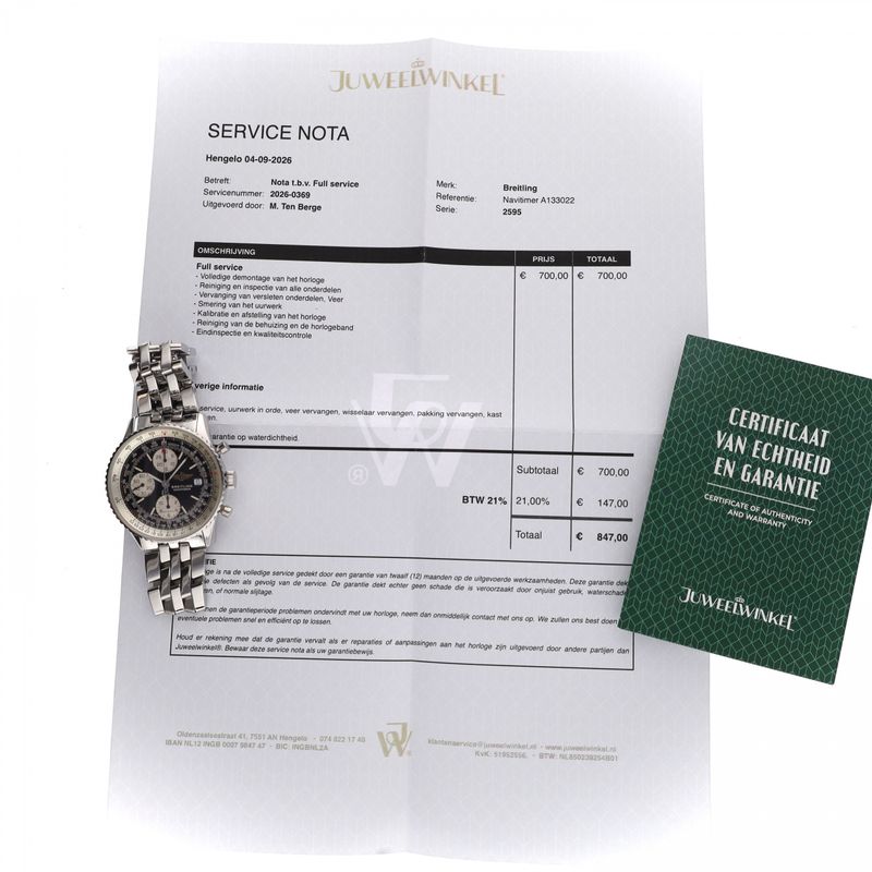 Image 12 of Breitling Old Navitimer II A13022 Chronograph (Full Set)
