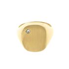 Image 3 of Gold men's signet ring with zirconia