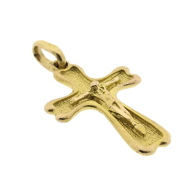 Image 6 of Antique gold pendant of a cross with corpus