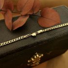 Image 2 of Gold gourmet link bracelet with a heart | 18.5 cm