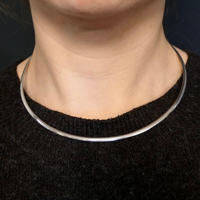 Image 9 of Bicolor gold omega link necklace; Dancangelo