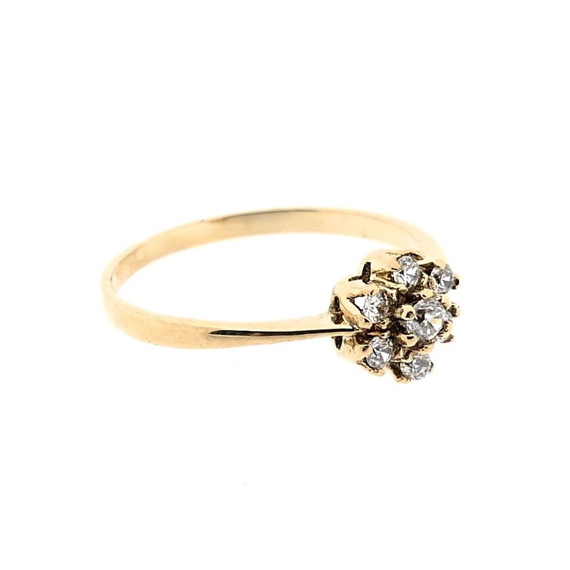 Image 6 of Gold Ring with Zirconia; 14 Karat; Size 16