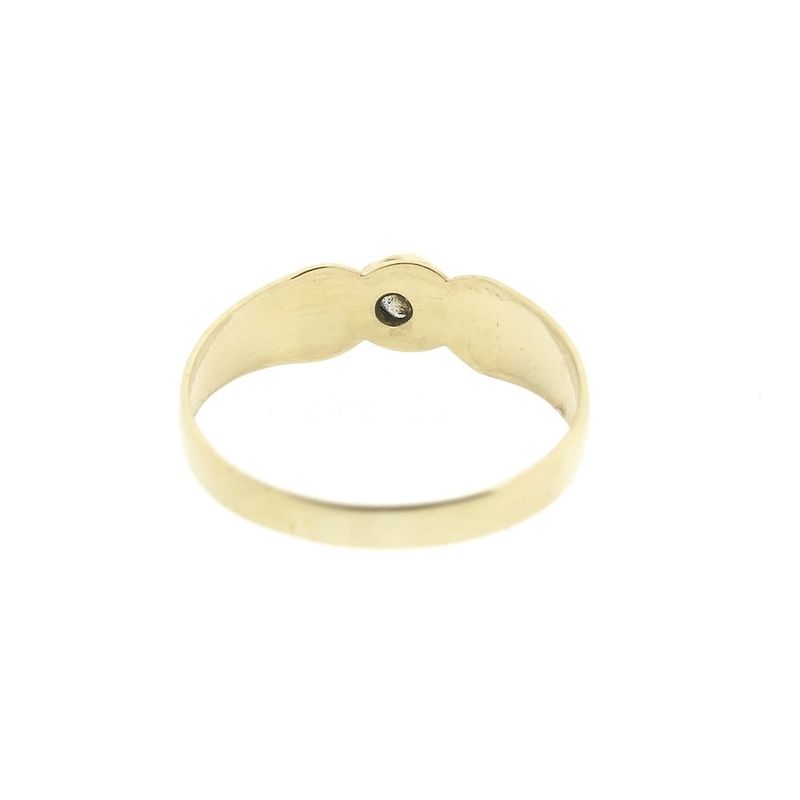 Image 5 of Gold solitaire ring with zirconia