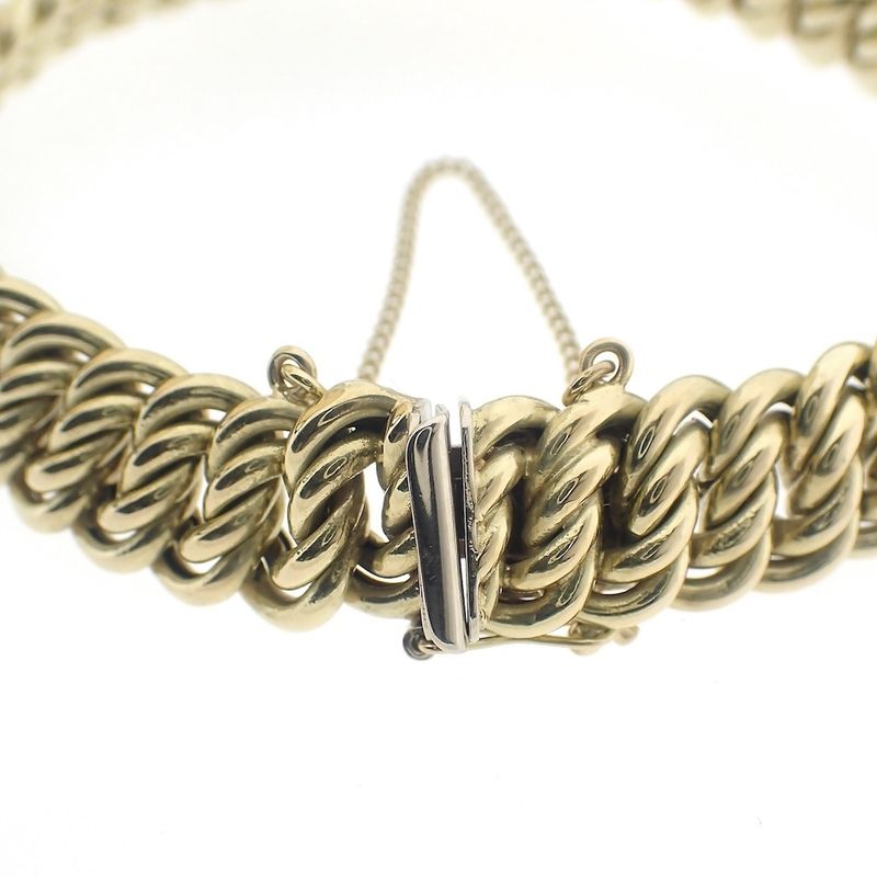 Image 4 of Gold French gourmet link bracelet | 22 cm