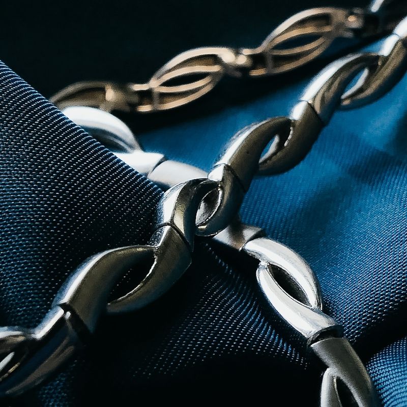 Image 2 of Silver link chain | 43 cm