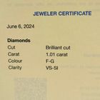 Image 4 of Set 1.01 ct. Brilliant-cut Natural Diamonds; Color F/G Quality; VS-SI + Quality Report