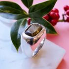 Image 2 of Silver ring with smoky quartz
