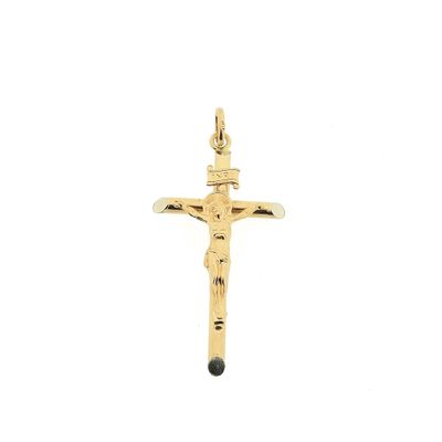 Image 1 of 18 carat gold pendant of a cross with corpus