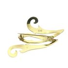 Image 3 of Gold letter brooch; letter W