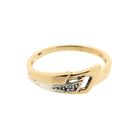 Image 3 of Gold ring with diamond; 0.005 ct.