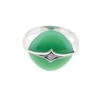 Image 3 of Gold ring with jade and diamond | 0.025 ct.