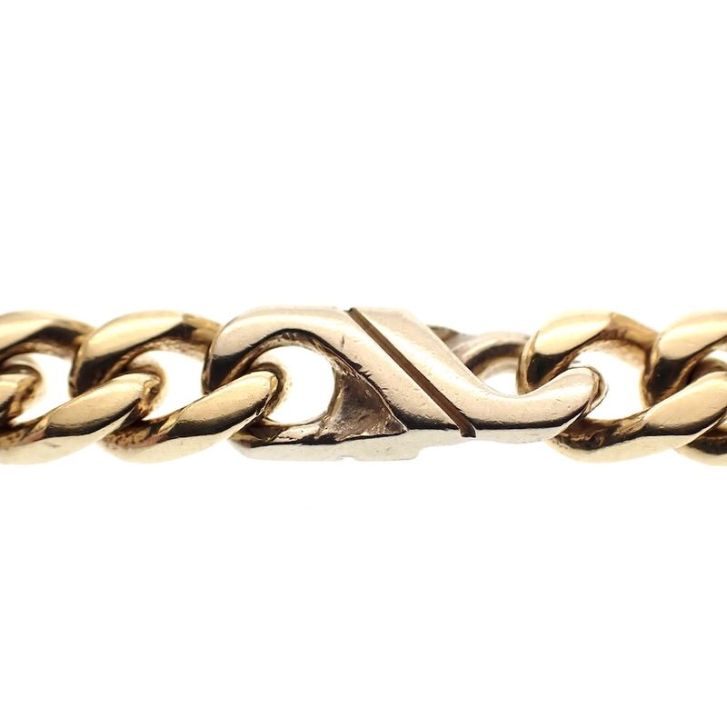 Image 3 of Two-tone gold men's necklace | 45 cm