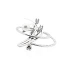 Afbeelding 7 van Witgouden broche gezet met een parel en diamanten; 0,07 ct.
