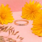 Image 2 of White gold ring with diamond; 0.03 ct. | Jeunesse