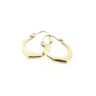 Image 11 of Gold faceted hoop earrings; Ø 12.3 mm