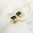 Image 4 of Gold cufflinks with onyx.