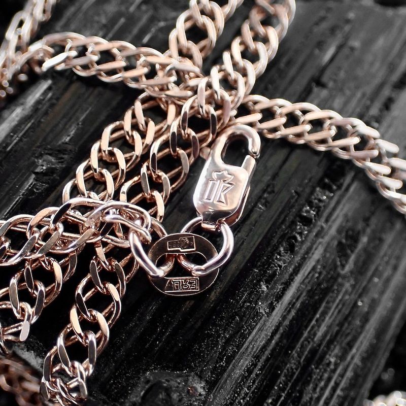 Image 4 of Rose gold Prince of Wales necklace | 58 cm