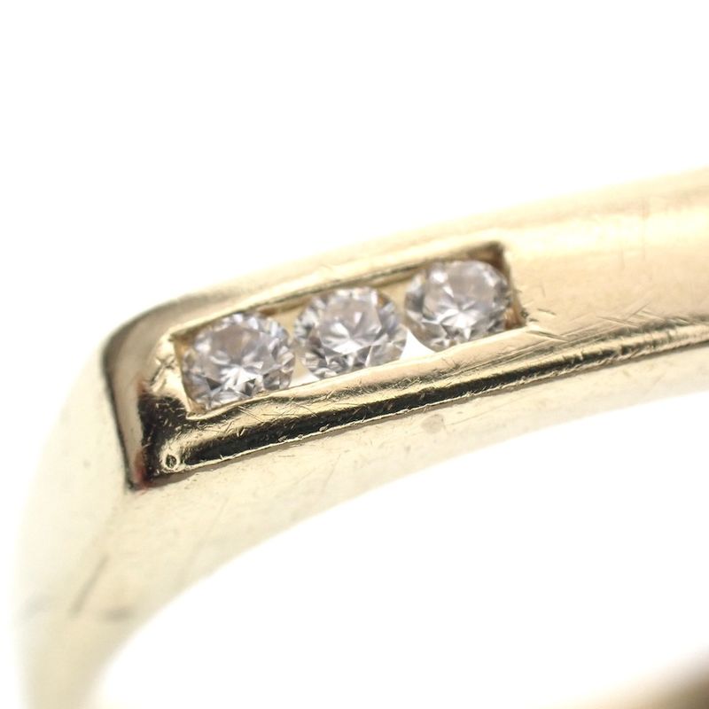 Image 4 of Gold subtle ring with diamonds | 0.03 ct.
