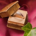 Image 2 of Vintage white gold ring with diamonds | 0.37 ct.