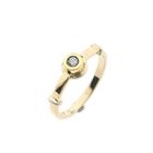 Image 1 of Bicolor gold ring with diamond; 0.05 ct.