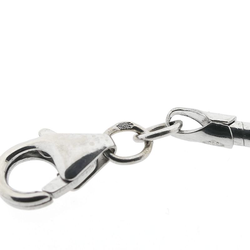 Image 7 of White gold omega link necklace