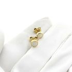 Image 7 of Gold earrings with precious opal