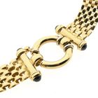 Image 9 of Golden Panther Link Necklace with Sapphire | 45 cm