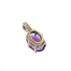 Image 5 of Two-tone gold pendant with amethyst and diamond | 0.005 ct.