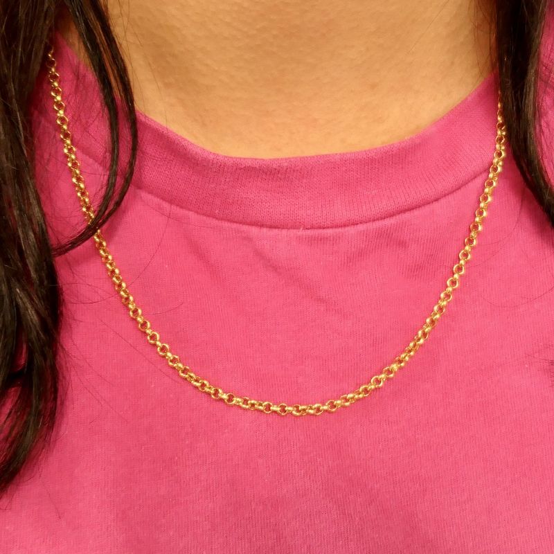 Afbeelding 7 van Gouden jasseron schakelketting 