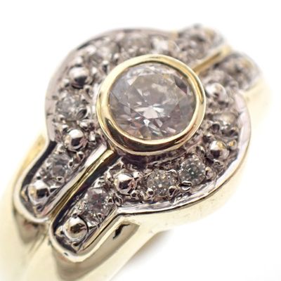 Image 2 of Gold pinky ring with zirconia