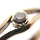 Image 6 of Gold subtle ring with diamond; 0.04 ct.