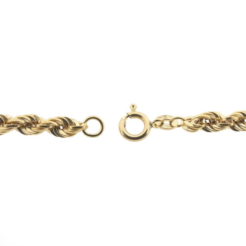 Image 3 of 18K Gold Long Twisted Link Chain | 70 cm