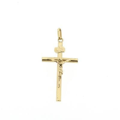 Image 1 of 9 Carat Cross Pendant with Corpus | INRI