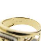 Image 6 of Two-tone gold men's ring with zirconia | Art Deco