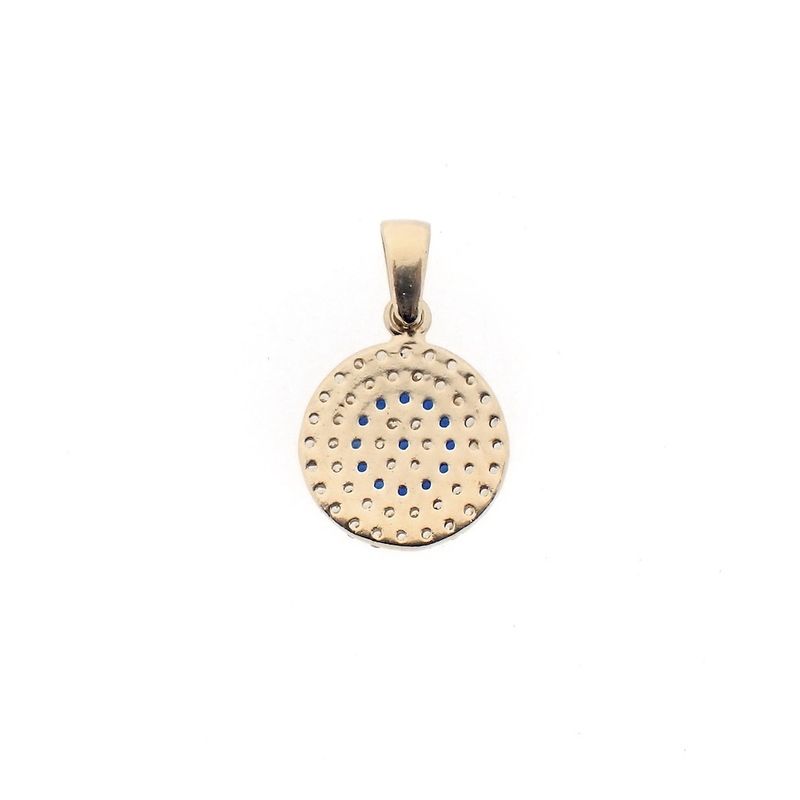 Image 7 of Gold pendant with zirconia and sapphire