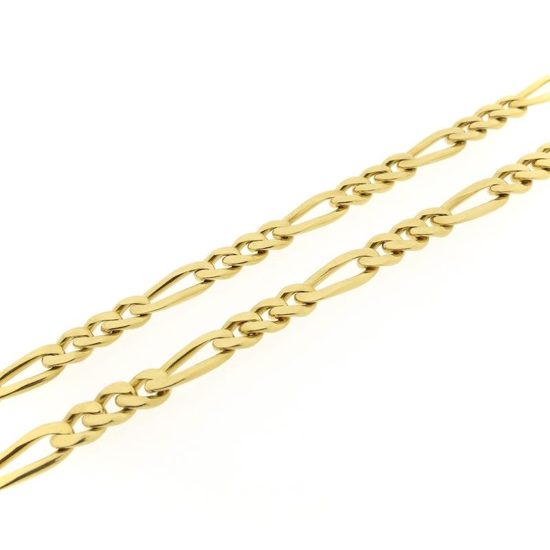 Image 7 of Long gold Figaro link chain
