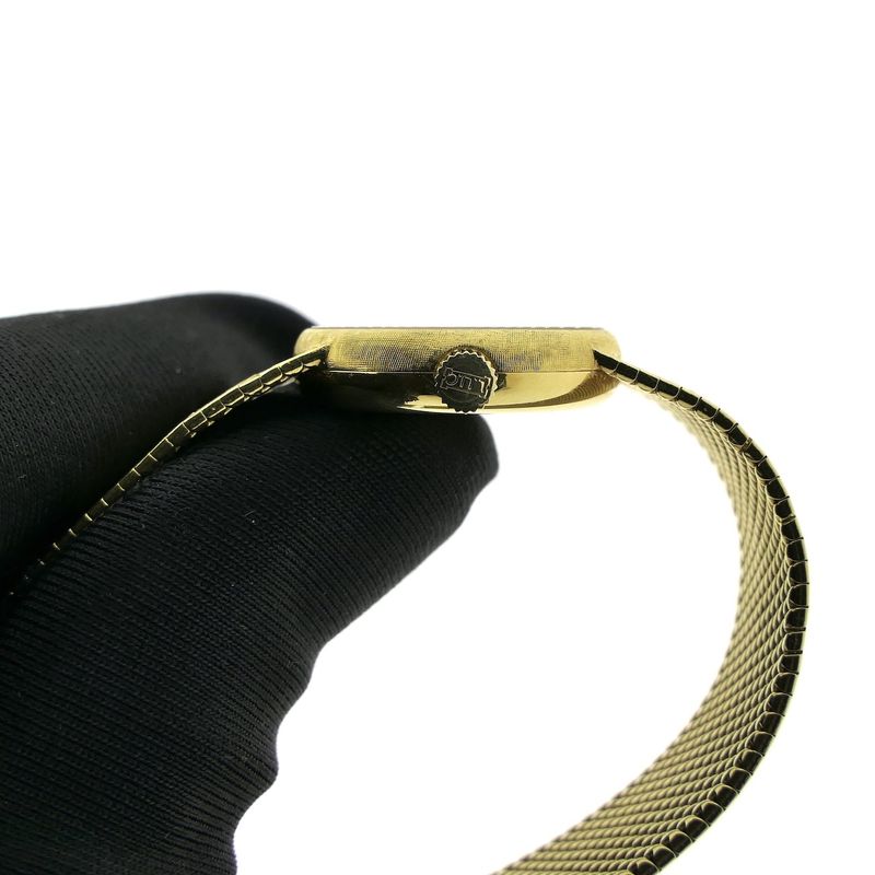 Image 8 of Chopard Genève Cocktail Watch 4010 1; Vintage 18k. gouden horloge met malachiet wijzerplaat