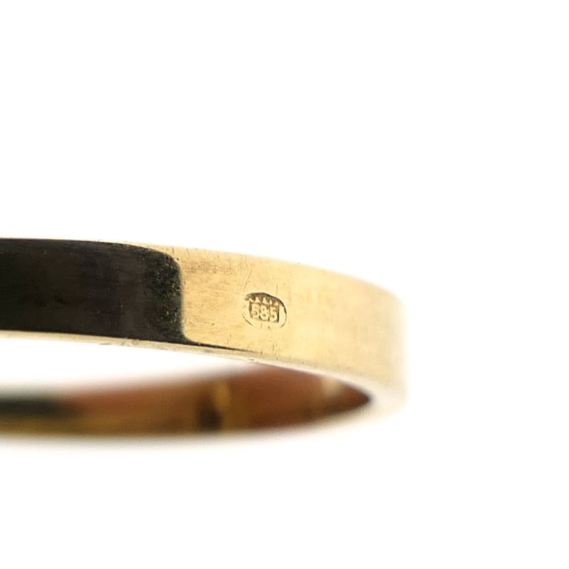 Image 8 of Gold solitaire ring with diamond; 0.03 ct.