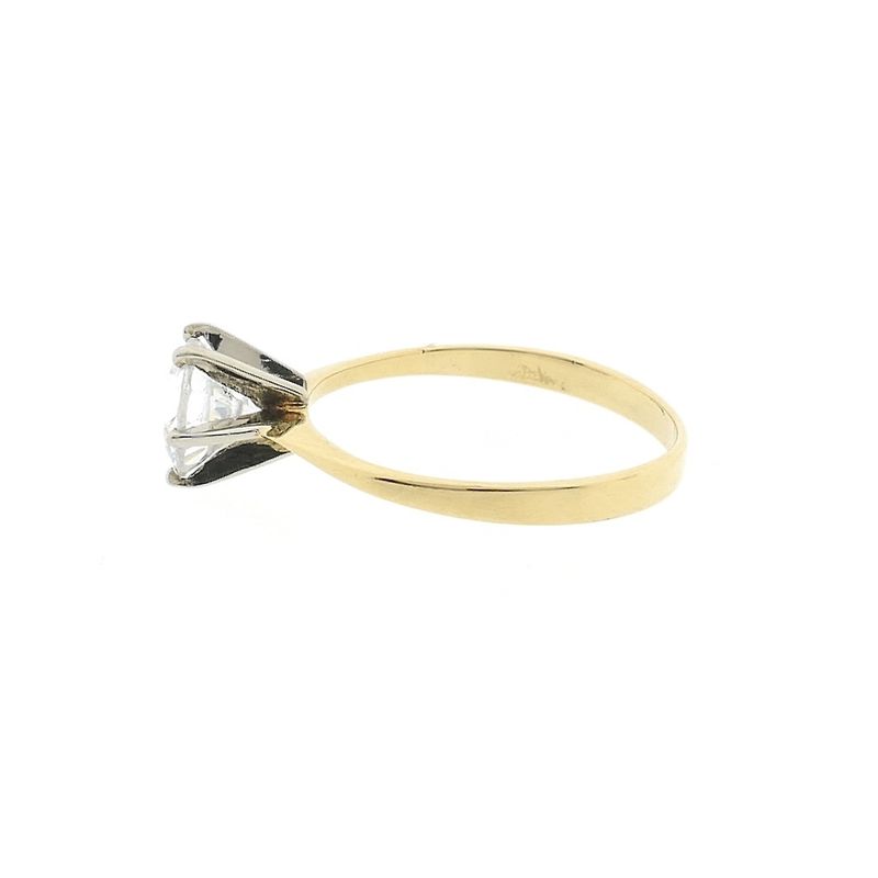 Image 5 of Gold solitaire ring with zirconia