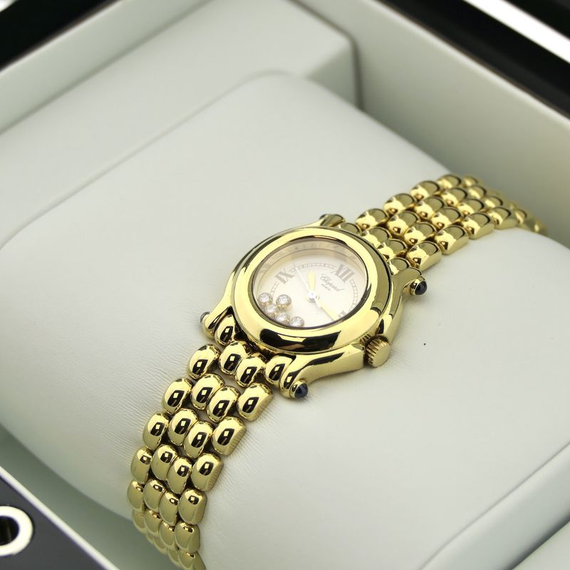 Image 16 of Chopard Happy Sport 4142; Exclusive 18k gold women's watch with diamonds