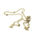 Image 7 of Gold flat gourmet link chain | 50 cm