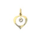 Image 1 of Gold pendant of a heart with zirconia
