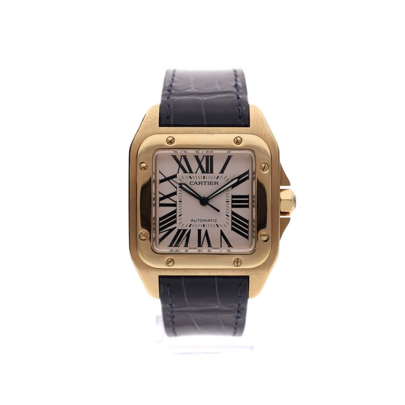 Afbeelding 13 van Cartier Santos XL 2657 W20071Y1; Automatisch 18ct. Gouden Heren Horloge