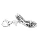 Image 8 of Silver pendant of a women's heel with zirconia
