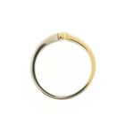 Image 5 of Two-tone gold solitaire ring with diamond; 0.025 ct.