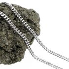 Image 5 of White gold gourmet link necklace | 49.5 cm