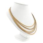 Image 2 of Tricolor Gold Omega Link Necklace