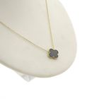 Image 3 of Gold anchor link necklace with a fixed pendant; four-leaf clover | 41.5 cm